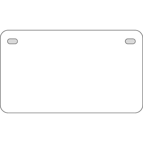 White Dye Sublimation 4X7 Metal Novelty Motorcycle License Plate Tag MP-000