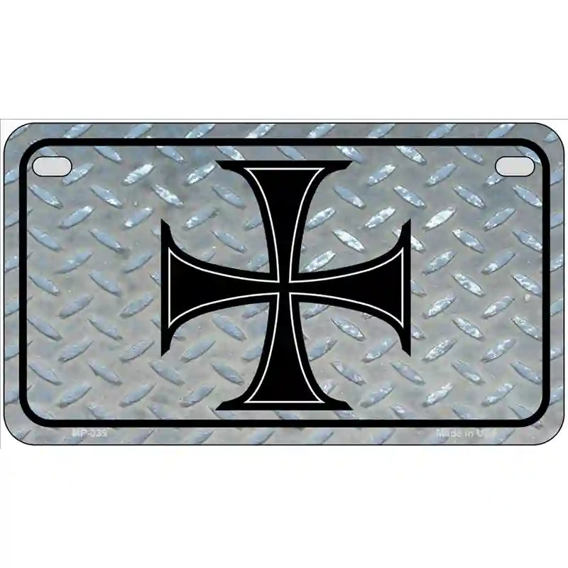 Maltese Cross Novelty Metal License Plate 7" x 4" (MP)