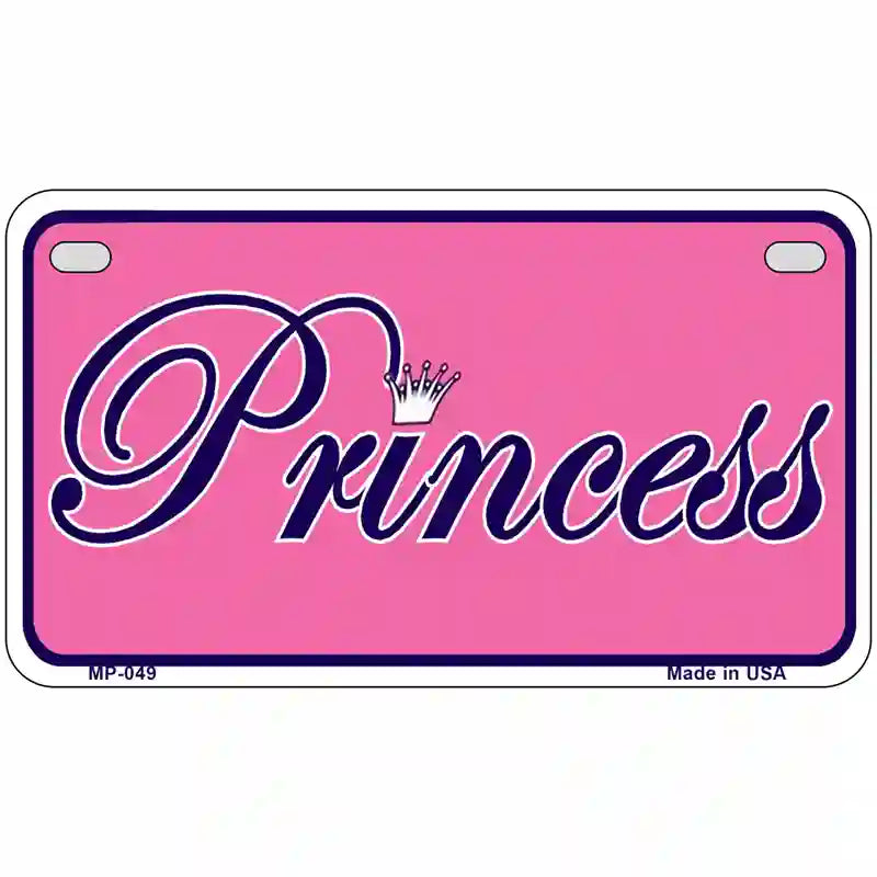 Pink Princess Tiara Novelty Metal License Plate 7" x 4" (MP)