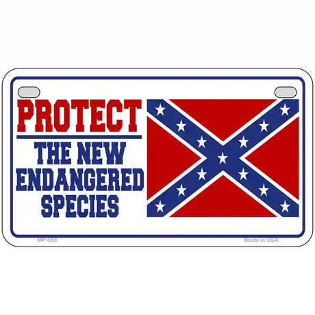 New Endangered Species Metal License Plate 7" x 4" (MP)