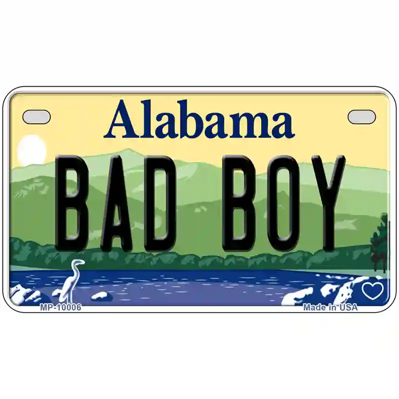 Bad Boy Alabama Metal Novelty License Plate 7" x 4" (MP)