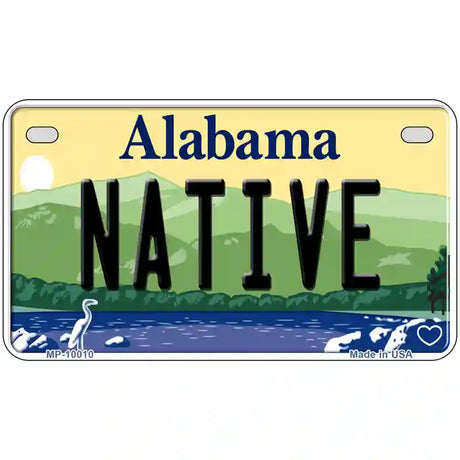 Native Alabama Metal Novelty License Plate 7" x 4" (MP)