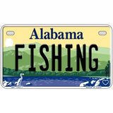 Fishing Alabama Metal Novelty License Plate 7" x 4" (MP)