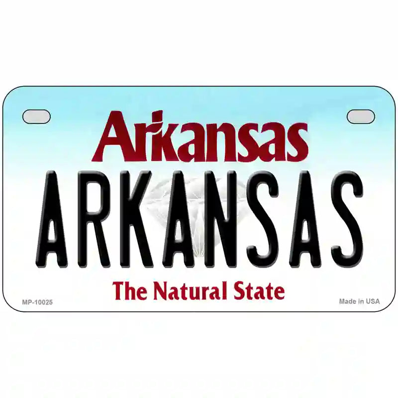 Arkansas Metal Novelty License Plate 7" x 4" (MP)