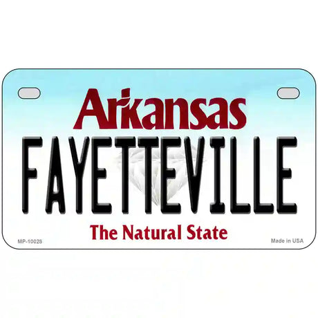 Fayetteville Arkansas Metal Novelty License Plate 7" x 4" (MP)