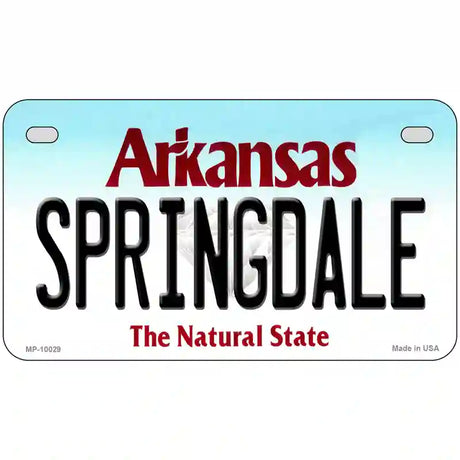 Springdale Arkansas Metal Novelty License Plate 7" x 4" (MP)