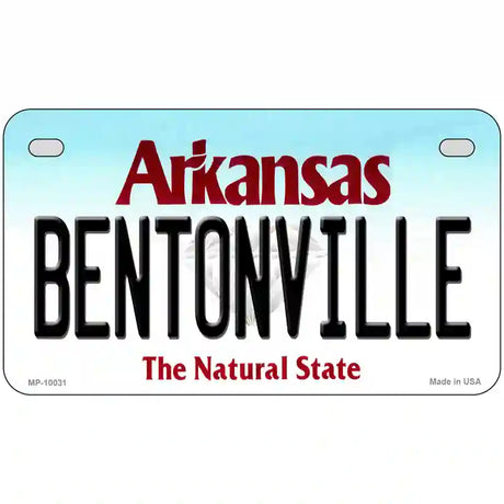 Bentonville Arkansas Metal Novelty License Plate 7" x 4" (MP)