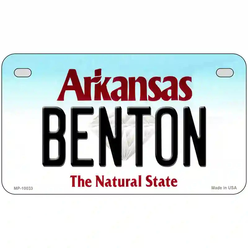 Benton Arkansas Metal Novelty License Plate 7" x 4" (MP)