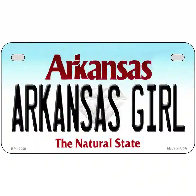 Arkansas Girl Arkansas Metal Novelty License Plate 7" x 4" (MP)