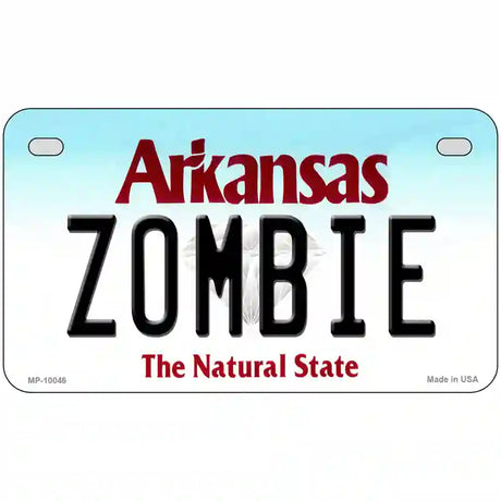 Zombie Arkansas Metal Novelty License Plate 7" x 4" (MP)