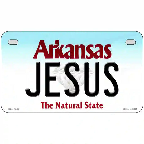 Jesus Arkansas Metal Novelty License Plate 7" x 4" (MP)