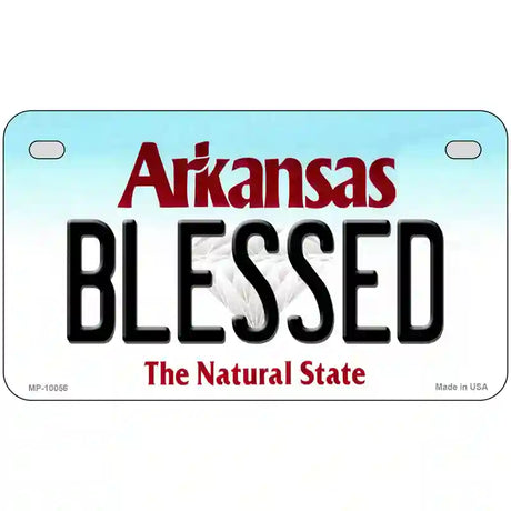 Blessed Arkansas Metal Novelty License Plate 7" x 4" (MP)