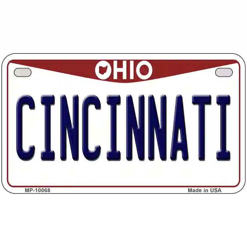 Cincinnati Ohio Metal Novelty License Plate