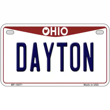 Dayton Ohio Metal Novelty License Plate 7" x 4" (MP)