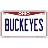 Buckeyes Ohio Metal Novelty License Plate 7" x 4" (MP)