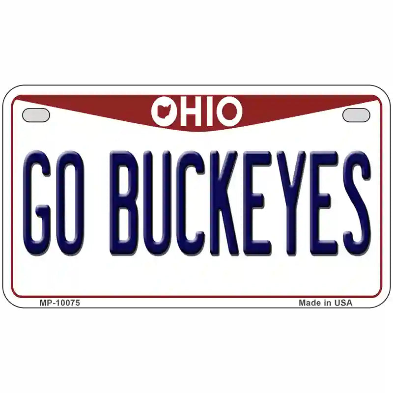 Go Buckeyes Ohio Metal Novelty License Plate