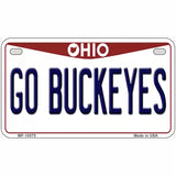 Go Buckeyes Ohio Metal Novelty License Plate