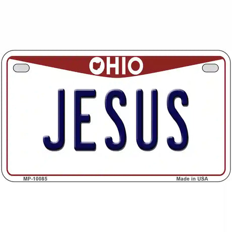 Jesus Ohio Metal Novelty License Plate 7" x 4" (MP)