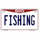 Fishing Ohio Metal Novelty License Plate 7" x 4" (MP)