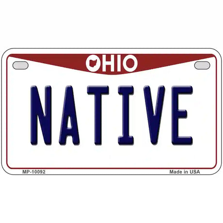 Native Ohio Metal Novelty License Plate 7" x 4" (MP)