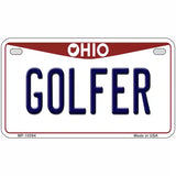 Golfer Ohio Metal Novelty License Plate 7" x 4" (MP)