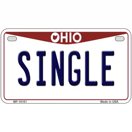 Single Ohio Metal Novelty License Plate 7" x 4" (MP)