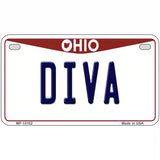 Diva Ohio Metal Novelty License Plate 7" x 4" (MP)