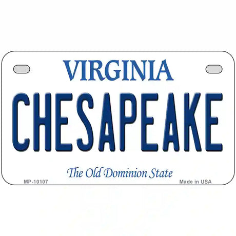 Chesapeake Virginia Metal Novelty License Plate 7" x 4" (MP)