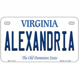 Alexandria Virginia Metal Novelty License Plate 7" x 4" (MP)