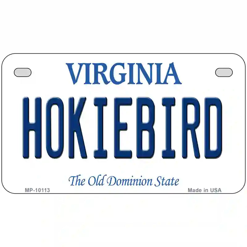 Hokiebird Virginia Metal Novelty License Plate 7" x 4" (MP)