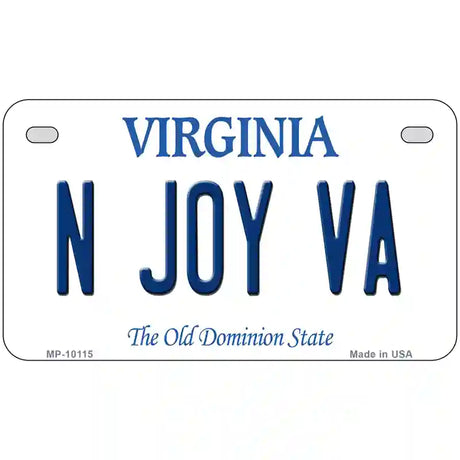 N Joy VA Virginia Metal Novelty License Plate 7" x 4" (MP)