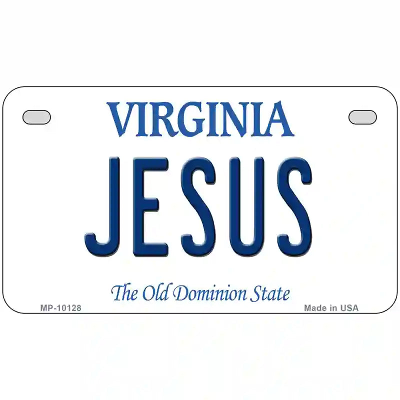 Jesus Virginia Metal Novelty License Plate 7" x 4" (MP)