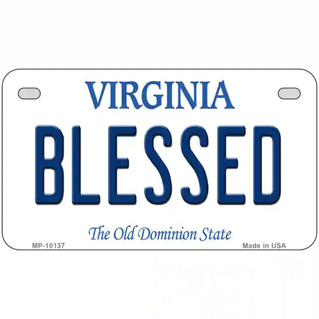 Blessed Virginia Metal Novelty License Plate 7" x 4" (MP)