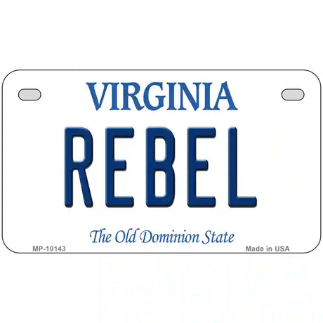 Rebel Virginia Metal Novelty License Plate 7" x 4" (MP)