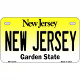 New Jersey Metal Novelty License Plate 7" x 4" (MP)