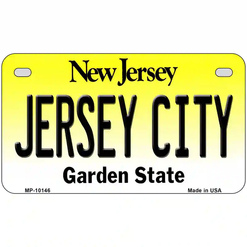 Jersey City New Jersey Metal Novelty License Plate