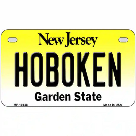 Hoboken New Jersey Metal Novelty License Plate 7" x 4" (MP)