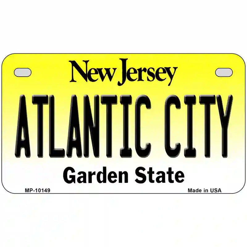 Atlantic City New Jersey Metal Novelty License Plate 7" x 4" (MP)