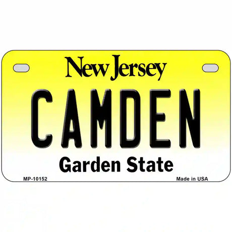 Camden New Jersey Metal Novelty License Plate 7" x 4" (MP)