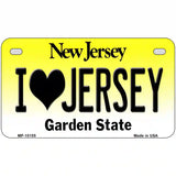 I Love Jersey New Jersey Metal Novelty License Plate 7" x 4" (MP)