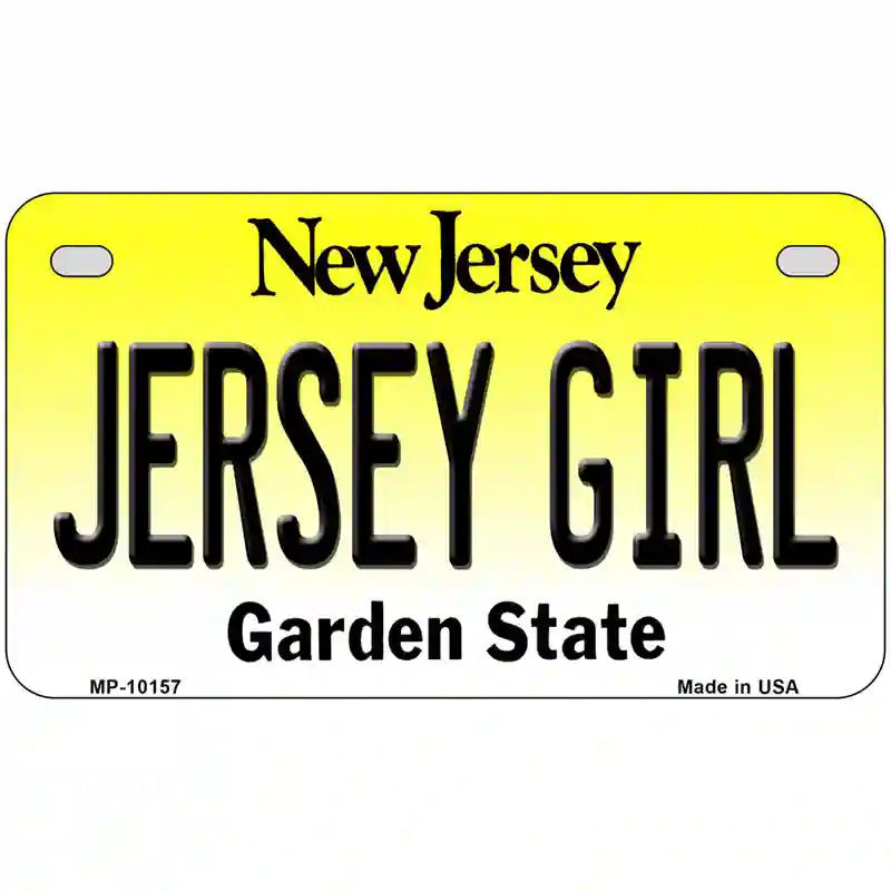 Jersey Girl New Jersey Metal Novelty License Plate 7" x 4" (MP)