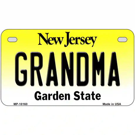 Grandma New Jersey Metal Novelty License Plate 7" x 4" (MP)