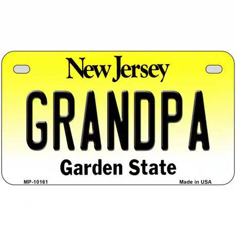 Grandpa New Jersey Metal Novelty License Plate 7" x 4" (MP)