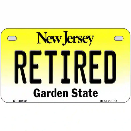 Retired New Jersey Metal Novelty License Plate 7" x 4" (MP)