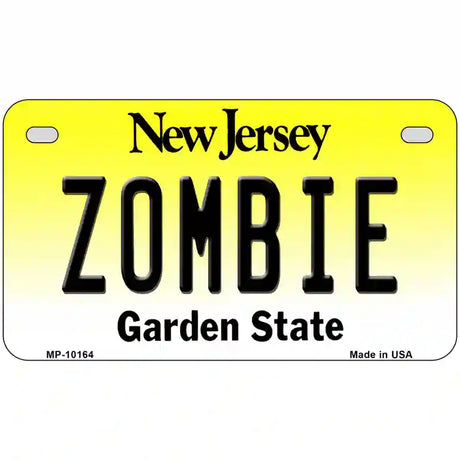 Zombie New Jersey Metal Novelty License Plate 7" x 4" (MP)