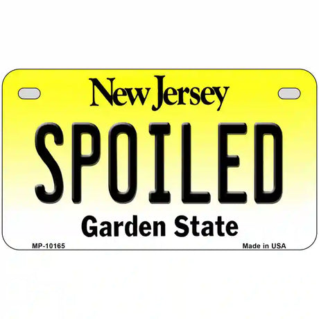 Spoiled New Jersey Metal Novelty License Plate 7" x 4" (MP)