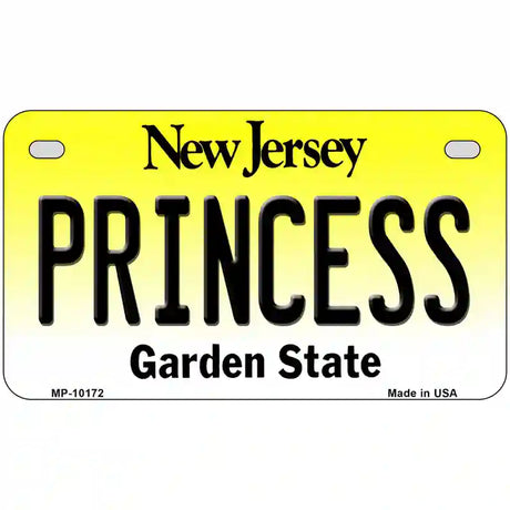 Princess New Jersey Metal Novelty License Plate 7" x 4" (MP)