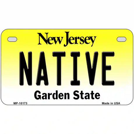 Native New Jersey Metal Novelty License Plate 7" x 4" (MP)