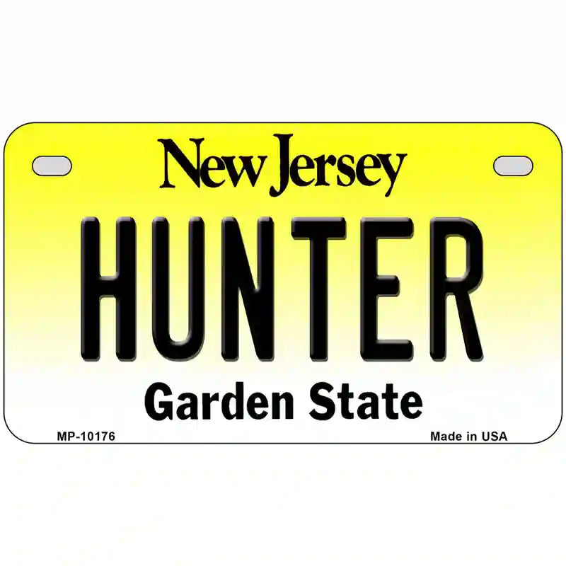 Hunter New Jersey Metal Novelty License Plate 7" x 4" (MP)