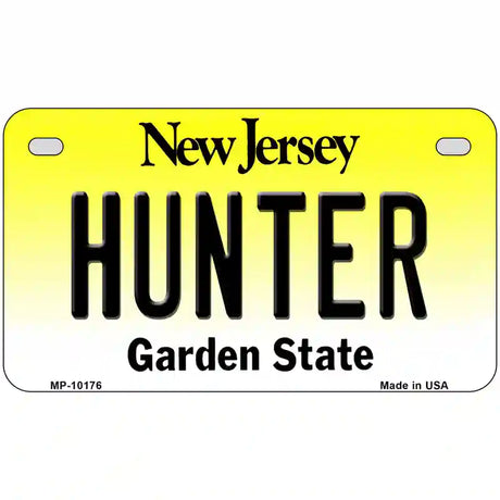 Hunter New Jersey Metal Novelty License Plate 7" x 4" (MP)